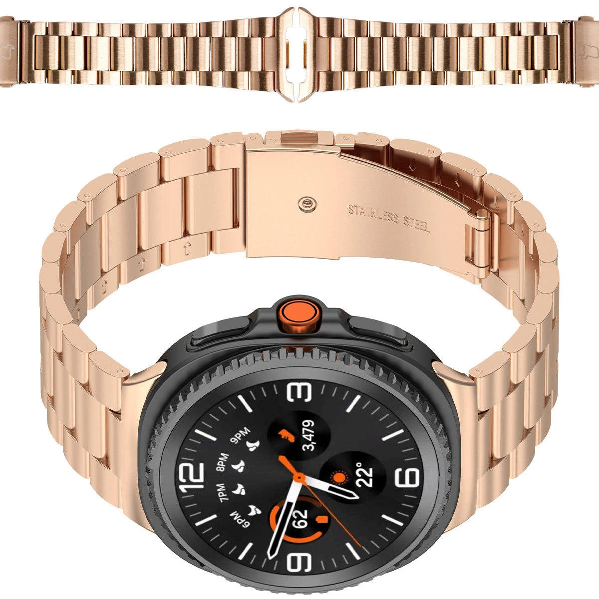 Pasek do zegarka Bizon Strap Watch Aura do Samsung Galaxy Watch 8 40 mm / 44 mm / 8 Classic 46 mm